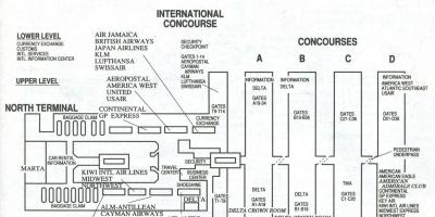 আটলান্টা আন্তর্জাতিক বিমানবন্দর টার্মিনাল মানচিত্র
